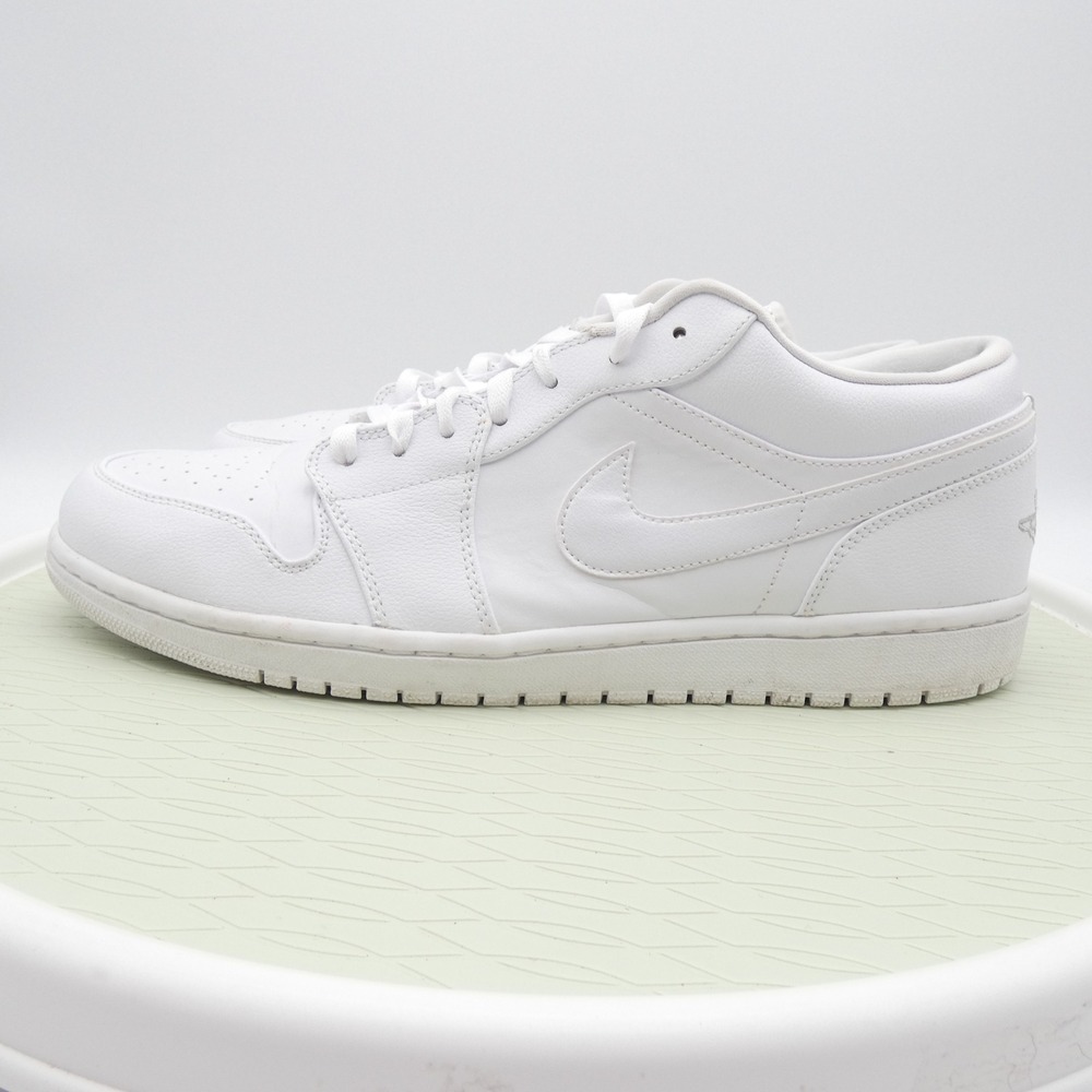 Nike Air Jordan 1 Low Triple White Mens Size 15 Sneakers 553558-105 Basketball